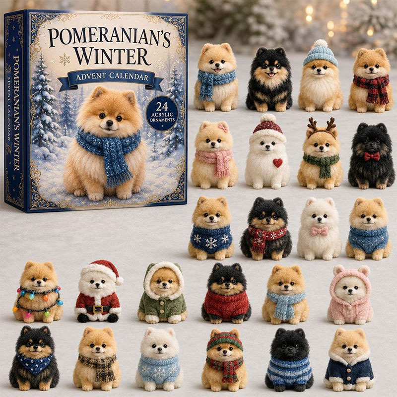😍🐕24 Days Pomeranian Acrylic Ornament Advent Calendar