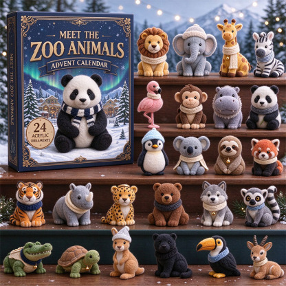 ✨24 Days Zoo Animals World Acrylic Ornament Advent Calendar