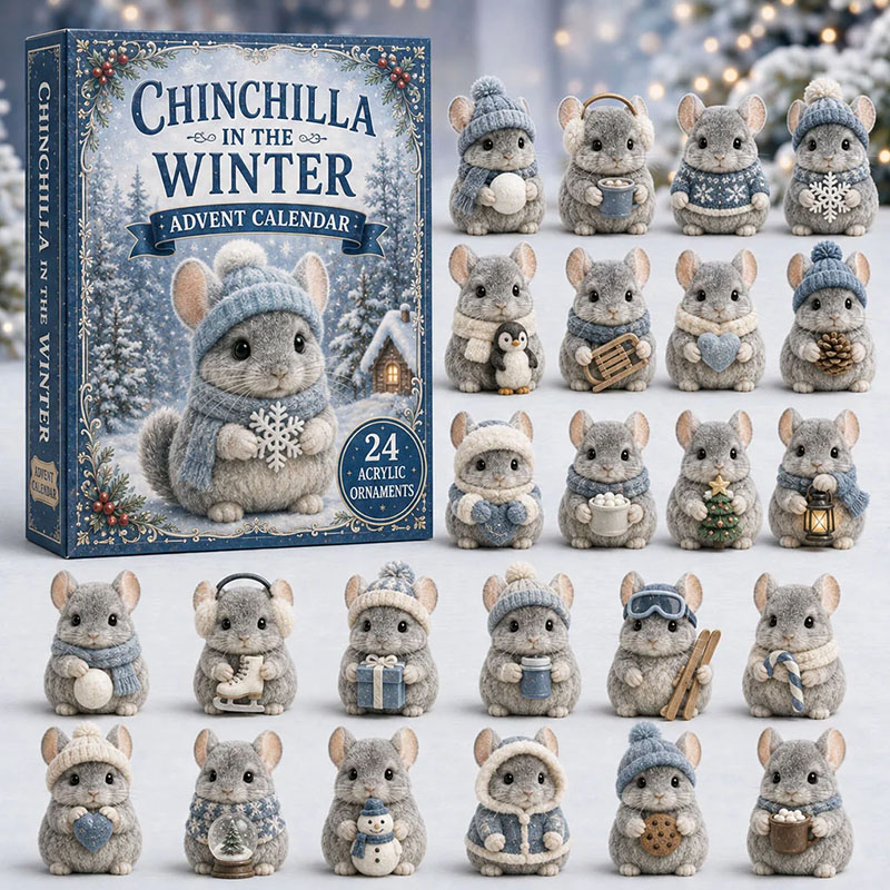 ✨24 Days Chinchilla Acrylic Ornament Advent Calendar