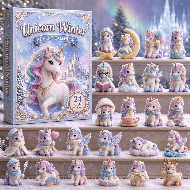 ✨24 Days Unicorn Acrylic Ornament Advent Calendar