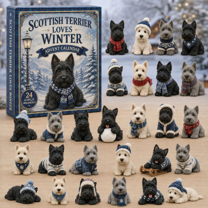 ✨24 Days Scottish Terrier Acrylic Ornament Advent Calendar