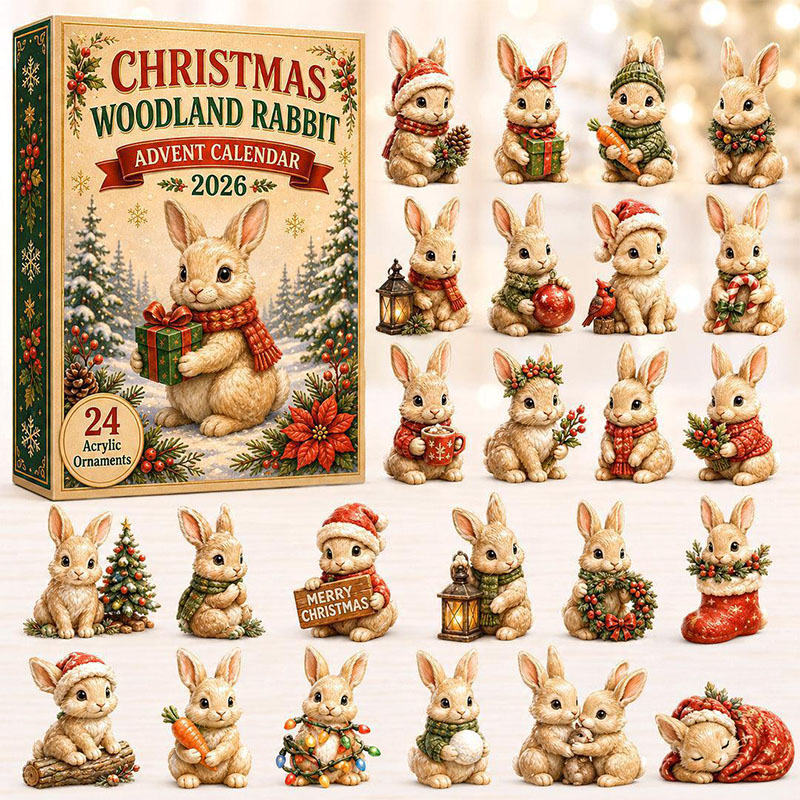 🎁🐇24 Days Bunny Acrylic Ornament Advent Calendar