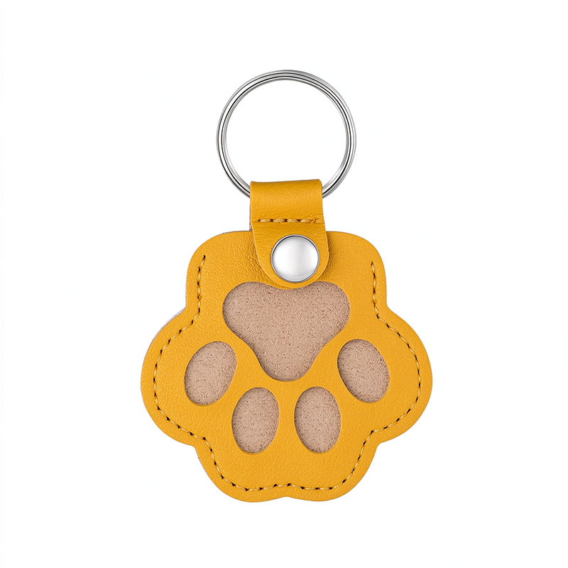 Custom Photo Leather Pet Hair Keychain