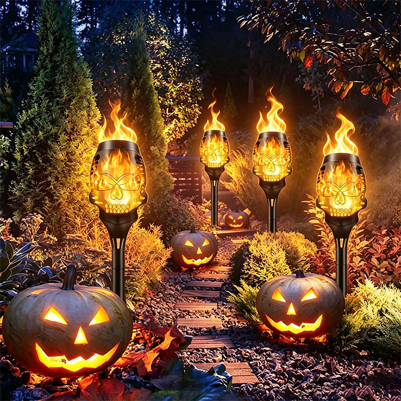 🔥Halloween Early Bird Special Sale 55% OFF🔥Halloween Solar Skull Flame Lights💀