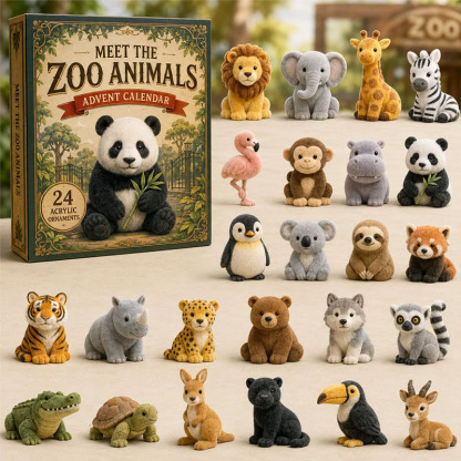 ✨24 Days Zoo Animals World Acrylic Ornament Advent Calendar