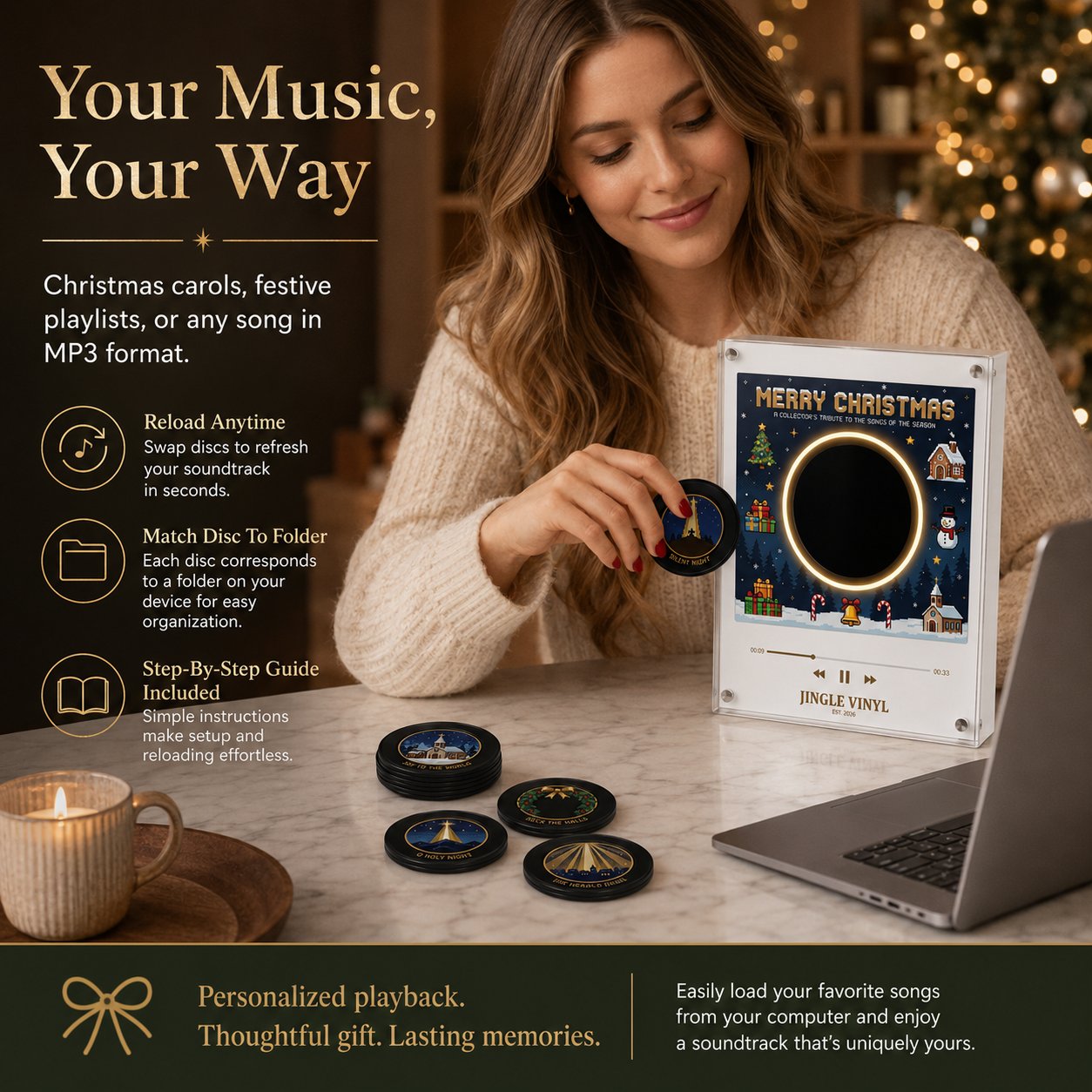 🔔Magnetic Refrigerator Magnet Vinyl Record💿