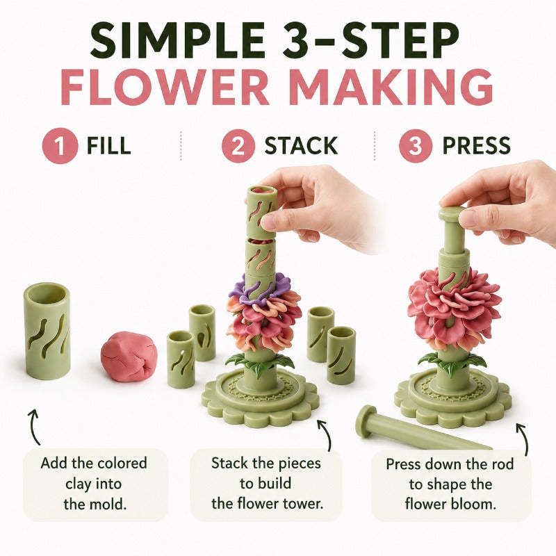 🎀Clay Flower Bouquet Making Kit Crafts for Adults & Teens