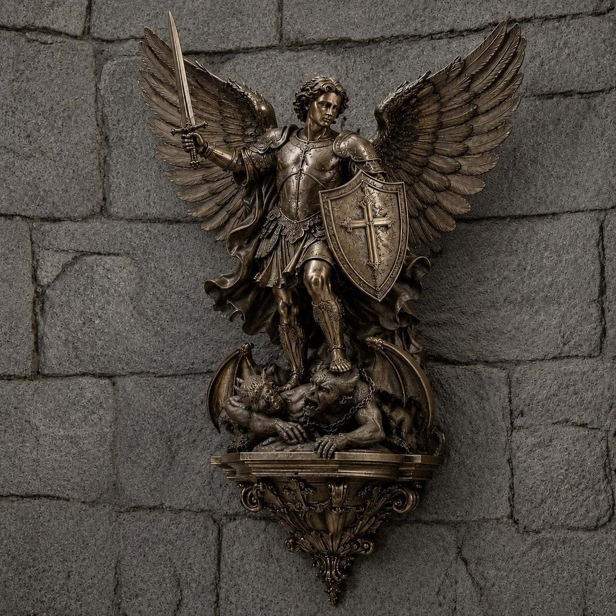 🕊️St. Michael Guardian Angel Wall Light✨