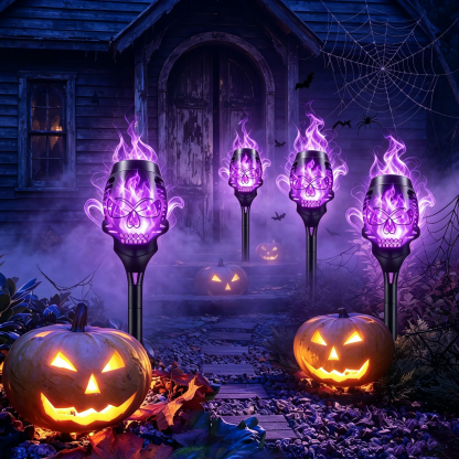 🔥Halloween Early Bird Special Sale 55% OFF🔥Halloween Solar Skull Flame Lights💀