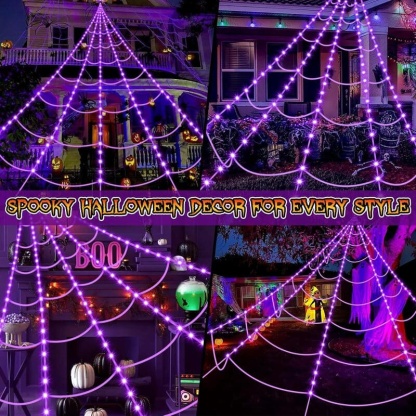 【🎃Halloween sale🎃】Halloween Spider Web Lights Outdoor