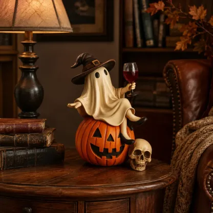 👻🍷Ghost Wine Night Halloween Decor