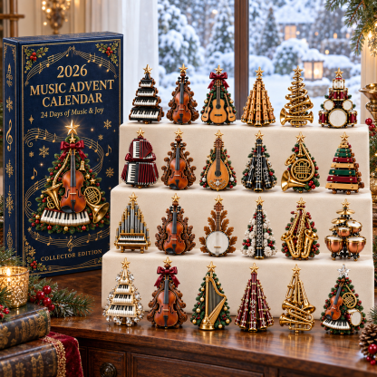 ⏰✨2026 Music Lovers’ Advent Calendar – 24 Unique Musical Instrument Christmas Tree Miniatures