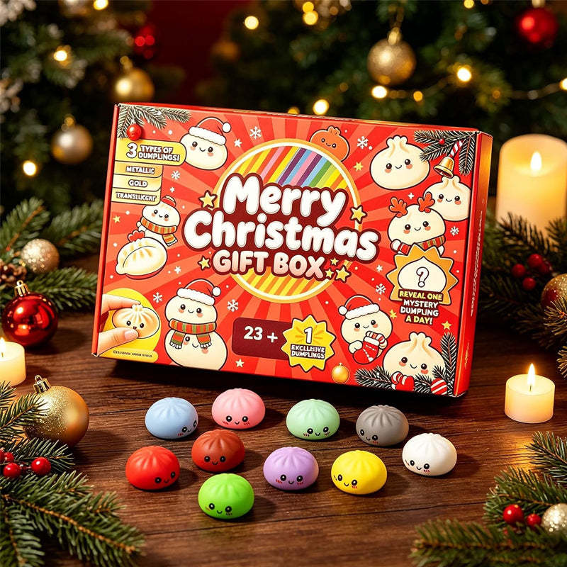🎄2026 Christmas Dumpling Squishy Advent Calendar – 24-Day Countdown Surprise