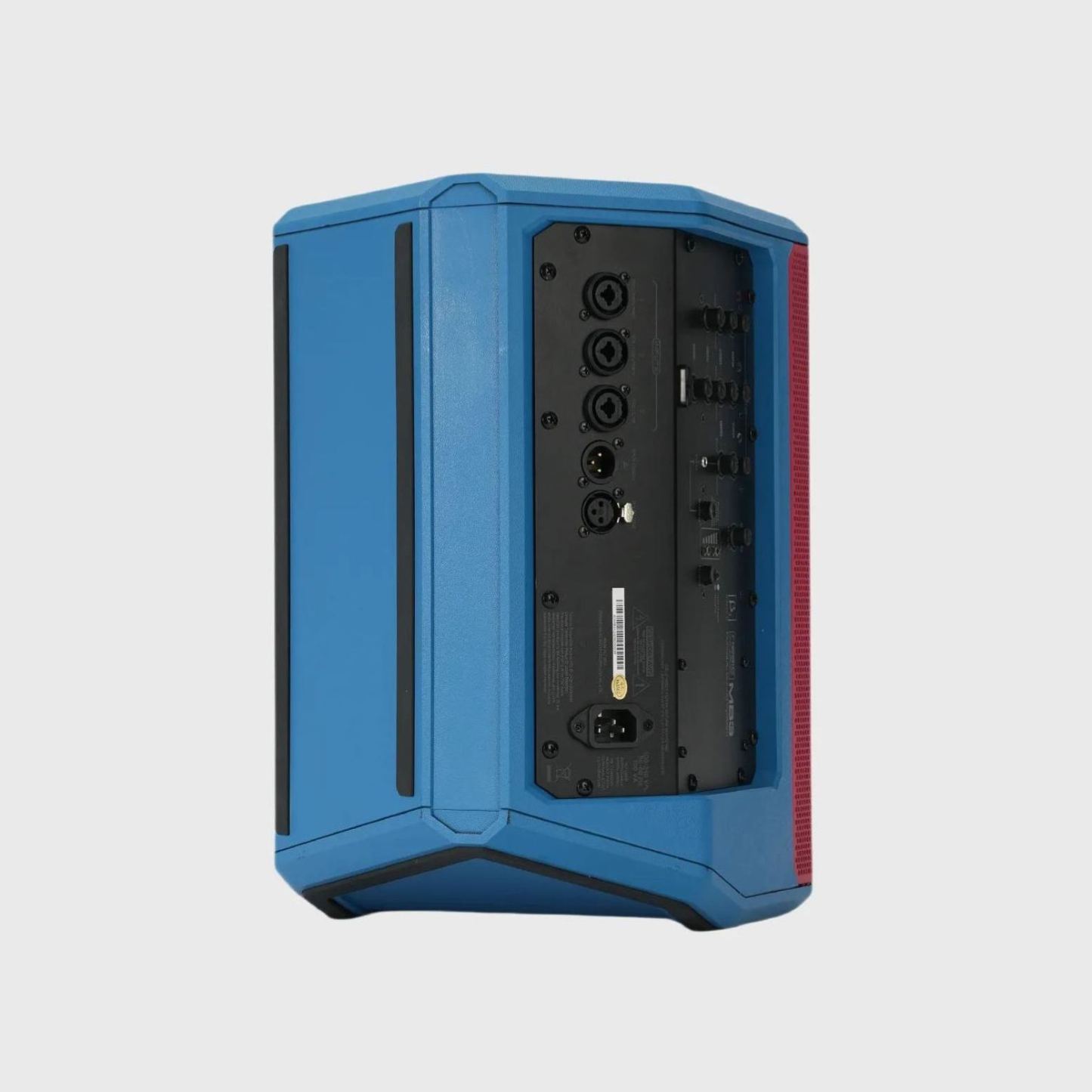 Back panel of Betathree MB3 professional speaker with connectors