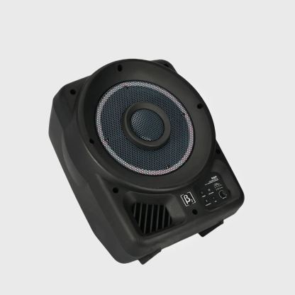 Betathree R8P portable speaker angled view
