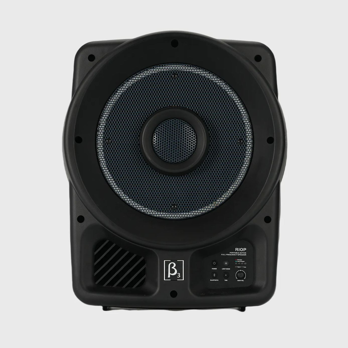 Betathree R10P professional speaker angled front view