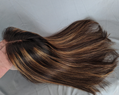 Human Hair Lace Front Wig Caramel Brown Blonde Highlights Short Hair Wigs 13*6 Lace front wigs or Silk top Wigs