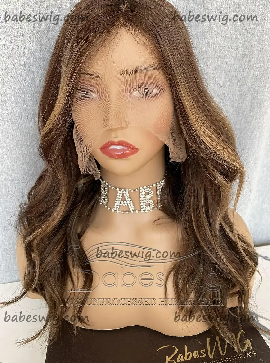 Best Balayage Glueless Human Hair Lace Front Wigs Wavy Hair