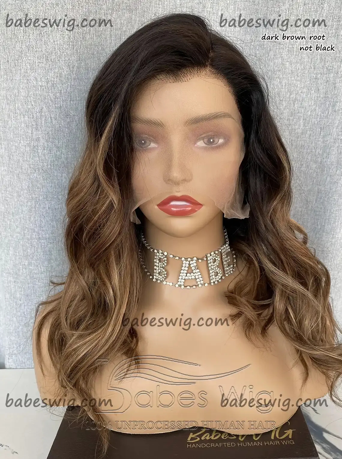 Best Affordable Blonde Balayage Glueless Silk Top Human Hair Lace Front Wigs 