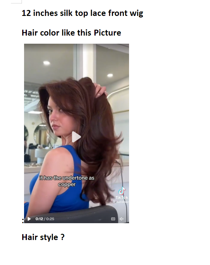 CUSTOM 12 inches 150% density balayage human hair Wig 11×6 silk top lace front wig