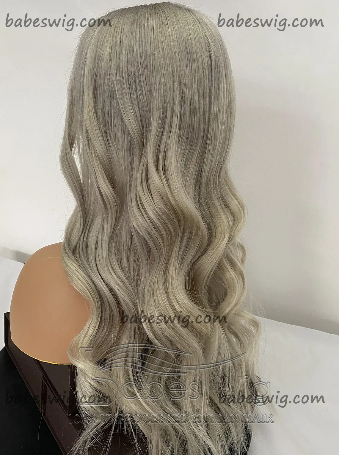 100% human hair 8*8 Lace Front Topper Wavy hair #60 Platinum Blonde Hair Topper for Women 