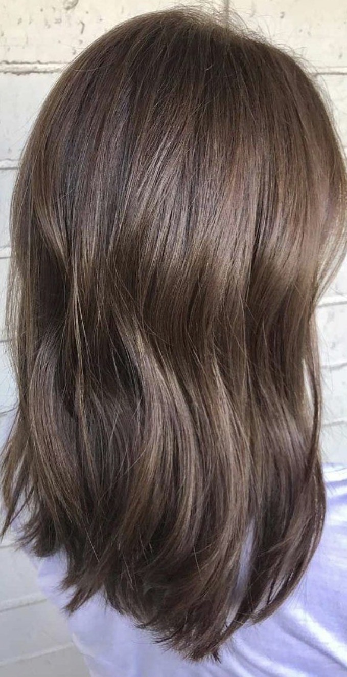 14 inches 150% density Straight medium Brown human hair Wig silk top lace front wig