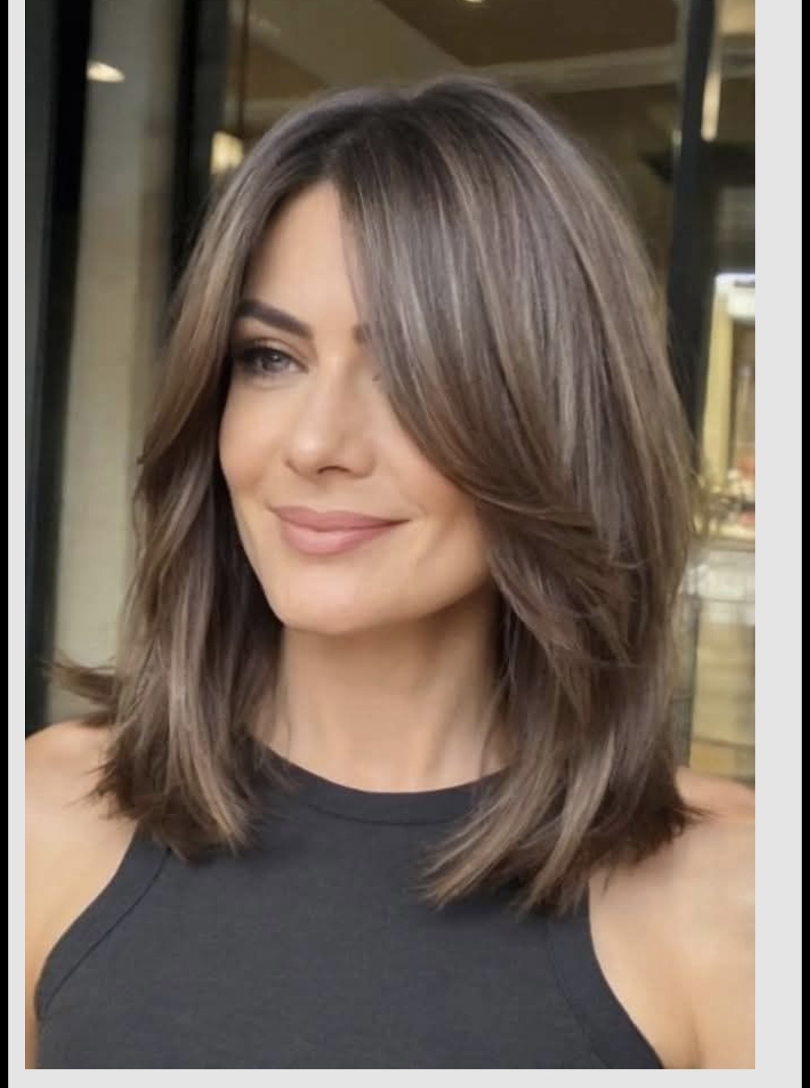 14 inches 150% density Straight medium Brown human hair Wig silk top lace front wig