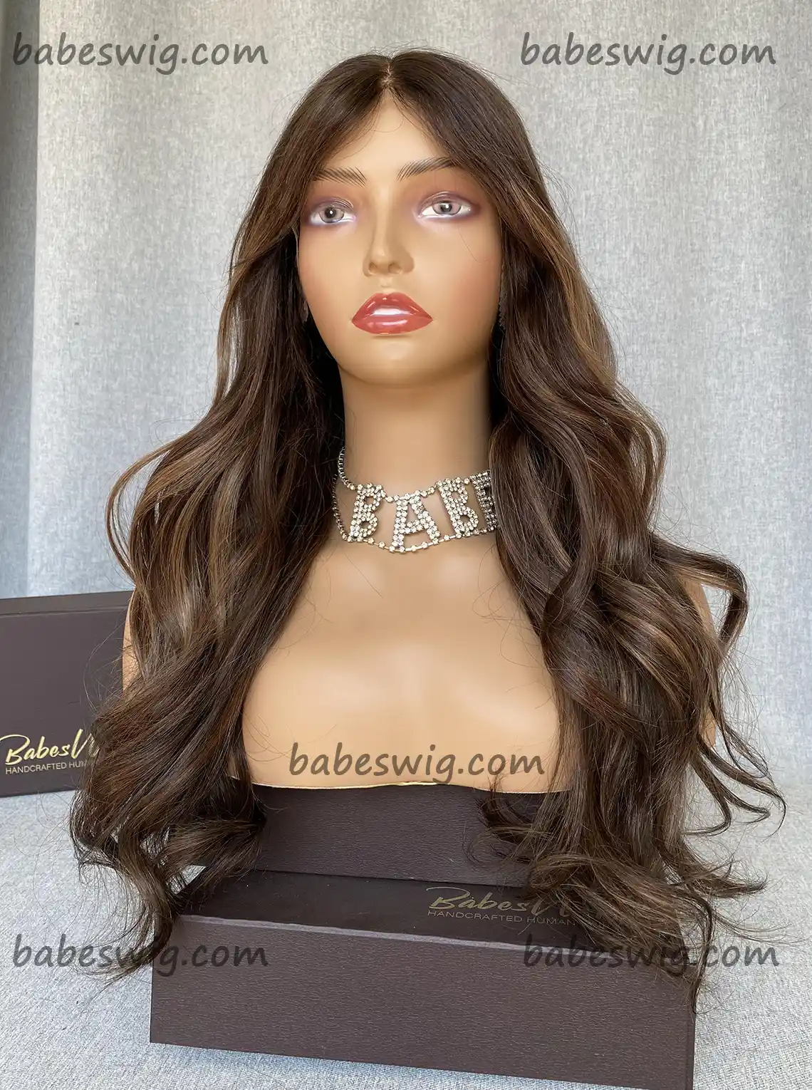 100% Real Human Hair Brown Balayage 13x6 Lace Frontal Human Hair Wigs