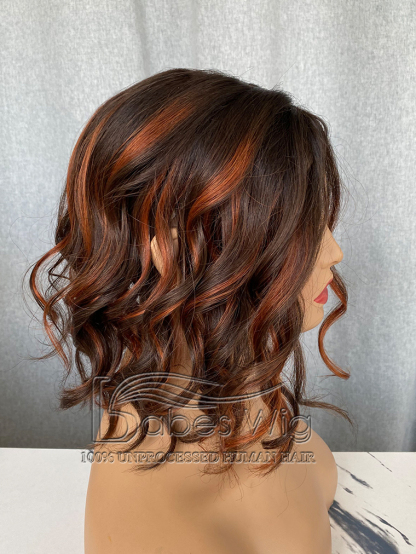  Soft Highlights Wavy  9*9 Silk Top Human Hair Topper Best Virgin Hair Silk Base Toppers for Women