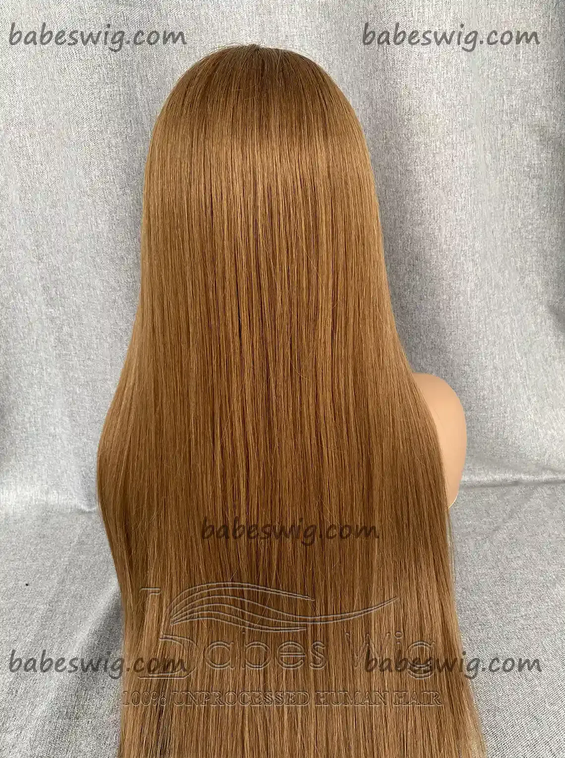 Long Soft Light Brown Lace Wigs 100% Virgin Human Hair Lace Front Wigs for White Women Lace Wig Bleached Knots-BabesWIG
