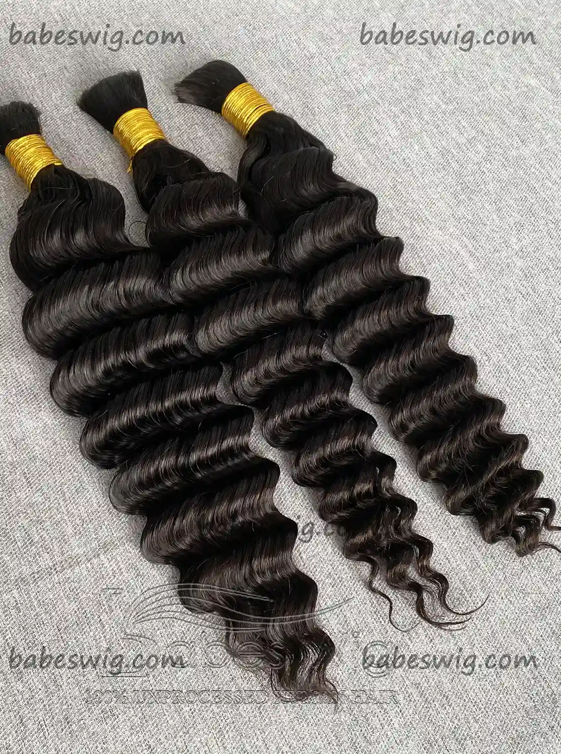 100% Unprocessed Black Curly Brazilian Virgin Human Hair Deep Curly Bulk hair For Braiding