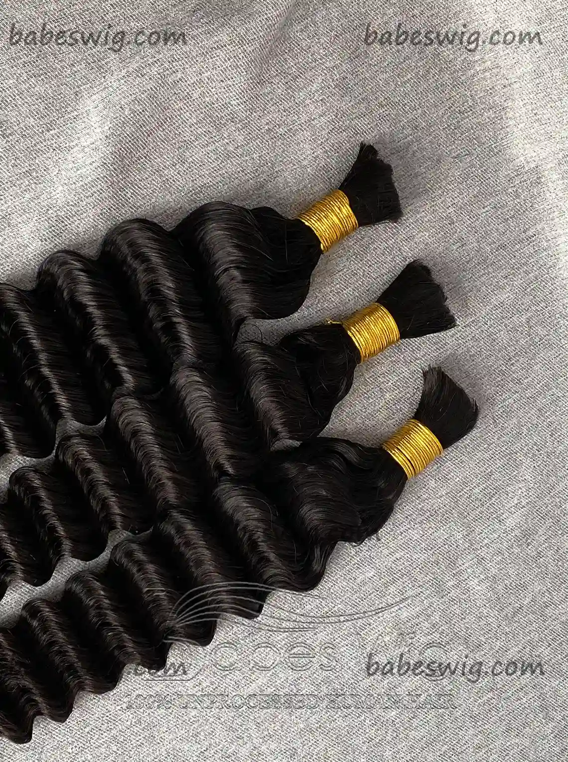 1B Black 100% Unprocessed Brazilian Virgin Human Hair Deep Curly Bulk hair For Braiding