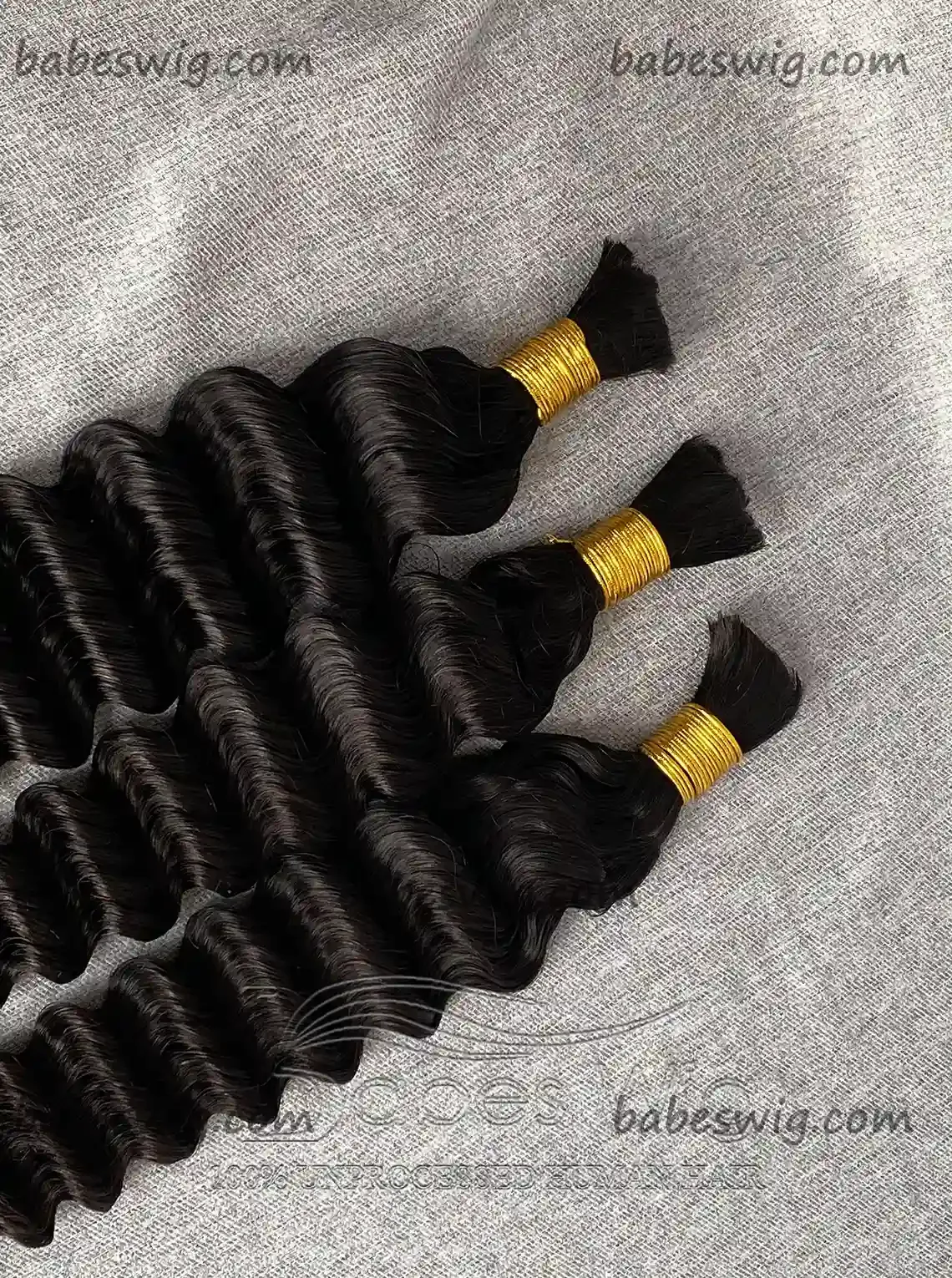 1B Black 100% Unprocessed Brazilian Virgin Human Hair Deep Curly Bulk hair For Braiding