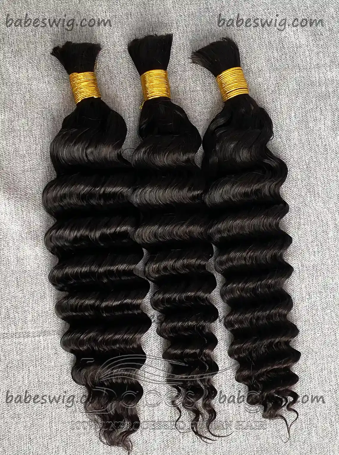 1B Black 100% Unprocessed Brazilian Virgin Human Hair Deep Curly Bulk hair For Braiding