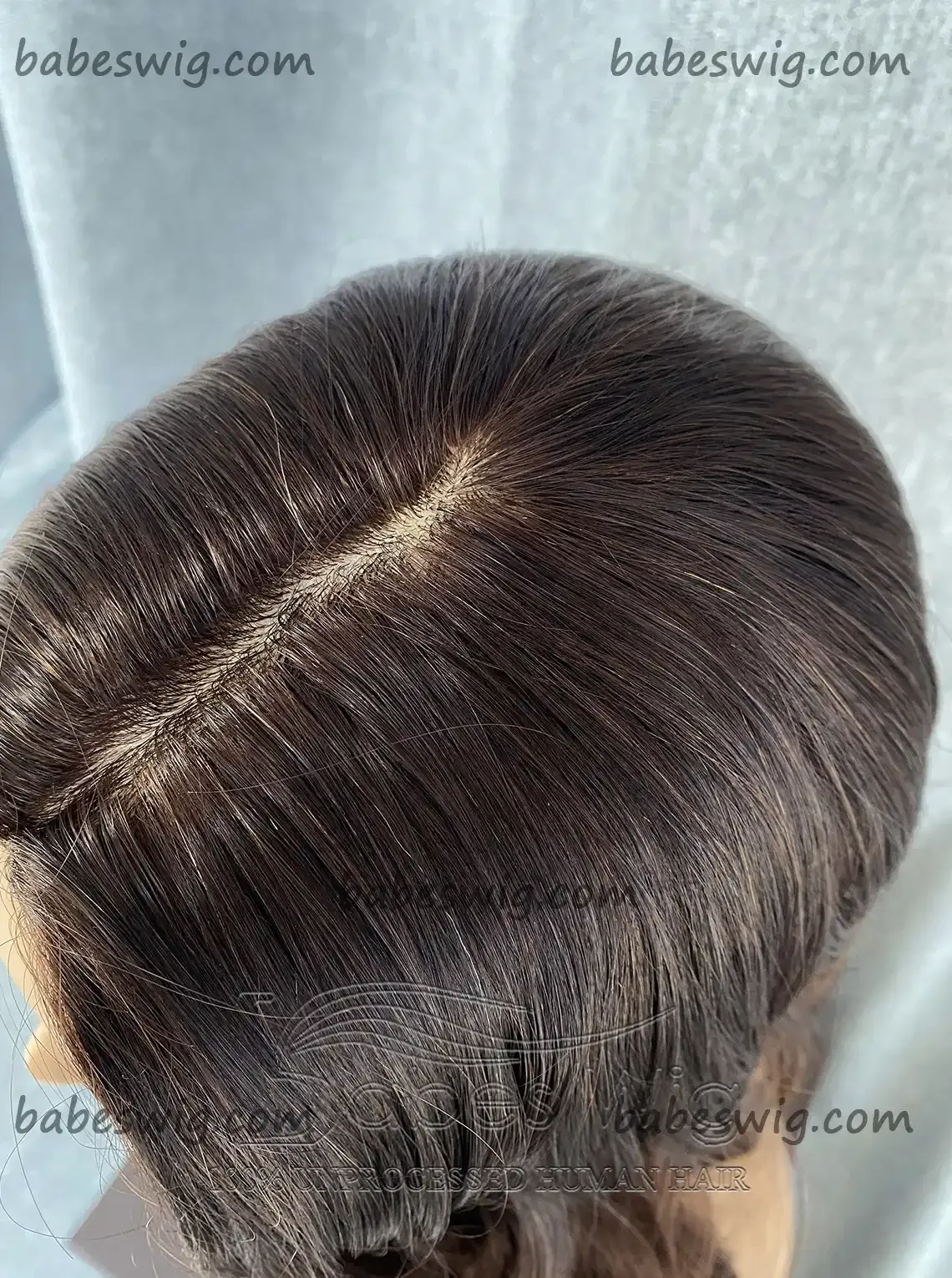 100% Remy Human Hair Silk Top Topper 9x9 Cap Ombre Wavy Human Hair Topper 