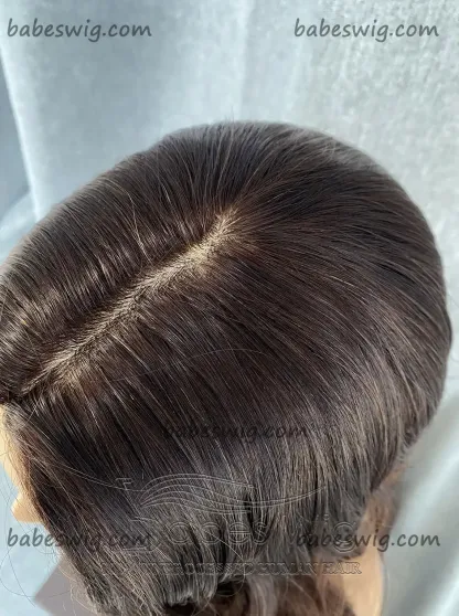 100% Remy Human Hair Silk Top Topper 9x9 Cap Ombre Wavy Human Hair Topper 