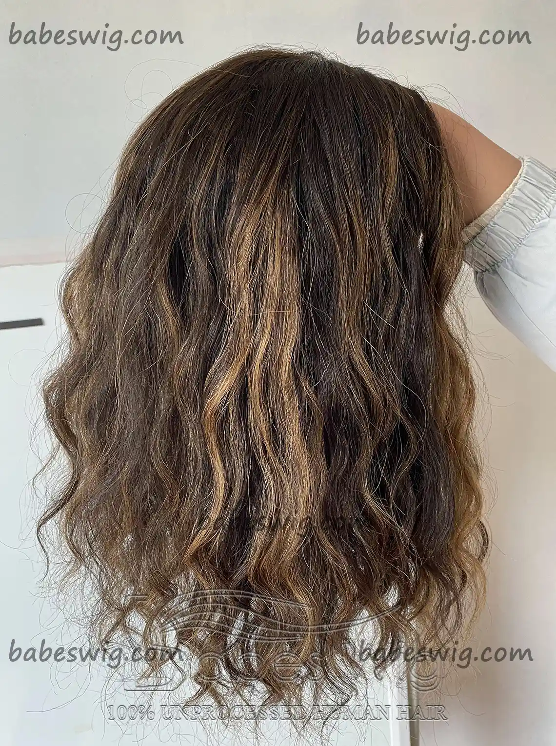 Short Curly Human Hair Lace Front Wigs With Blonde Highlights Lace Front Human Hair Wigs for Women