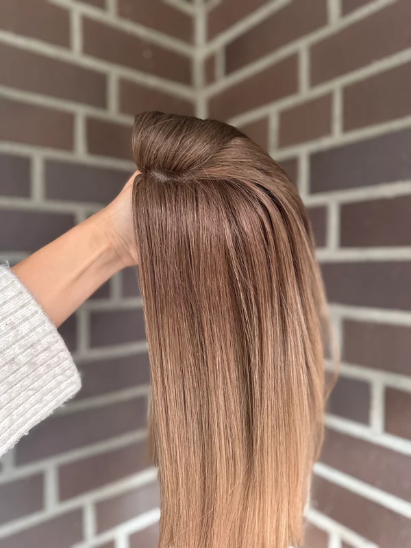 Ombre Straight 9*9 Human Hair Topper Silk Top Remy Human Hair Topper-BabesWIG