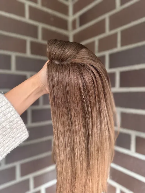 Ombre Straight 9*9 Human Hair Topper Silk Top Remy Human Hair Topper-BabesWIG