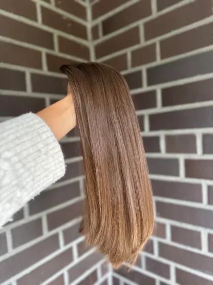 9*9 cap Silk Base Topper Straight ombre Light brown Human Hair Topper Best Virgin Hair Toppers for Women-BabesWIG