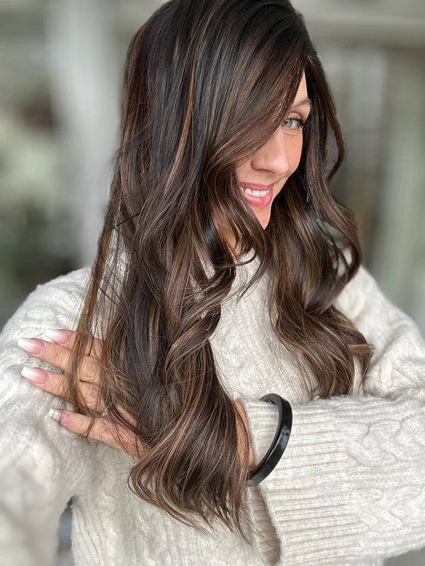 Long Soft Highlights Wavy  9*9 Silk Top Human Hair Topper Best Virgin Hair Silk Base Toppers for Women-BabesWIG