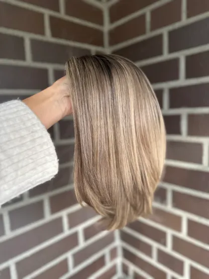 Short Cut Bob Topper  9” X 9” Silk Top Human Hair Topper hairpieces