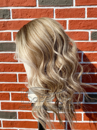 Custom 8*8 lace front topper human hair lace front topper with custom balayage color