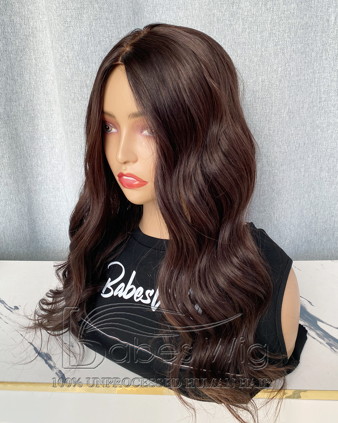  Remy Human Hair 9*9 Cap Silk Top Human Hair Topper Silk Base Toppers Medium Warm Brown Wavy HairPiece  