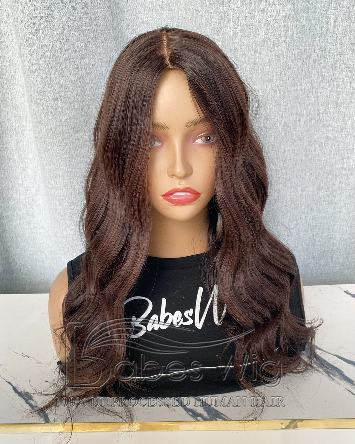 Remy Human Hair 9*9 Cap Silk Top Human Hair Topper Silk Base Toppers Medium Warm Brown Wavy HairPiece  