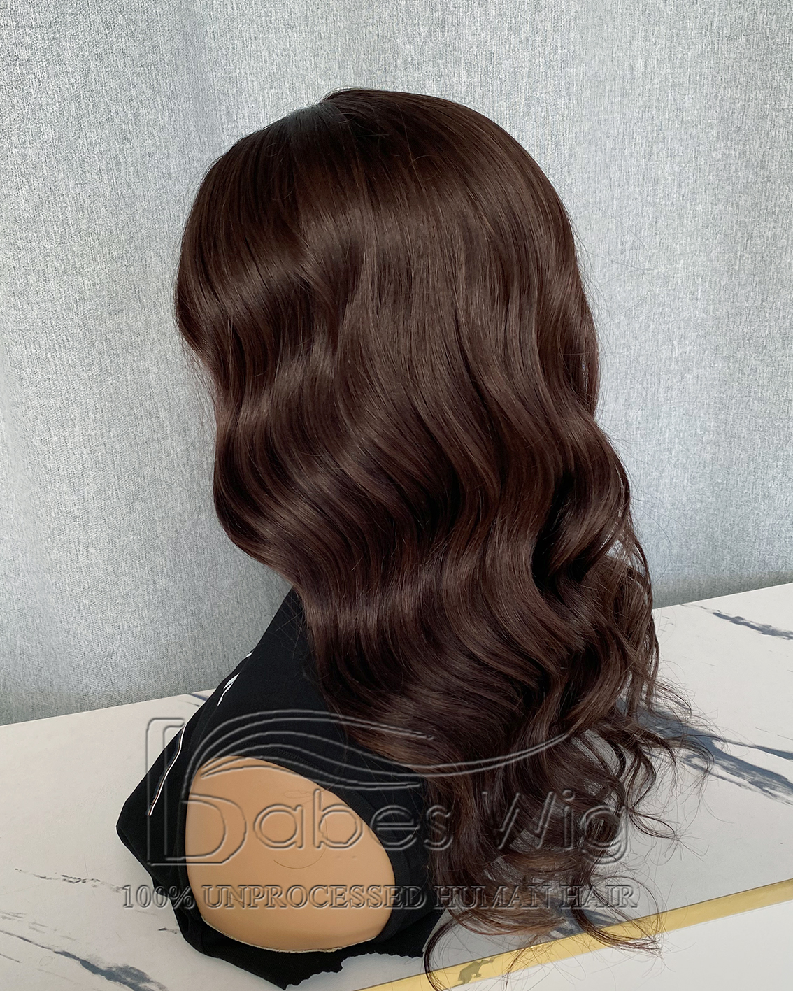  Remy Human Hair 9*9 Cap Silk Top Human Hair Topper Silk Base Toppers Medium Warm Brown Wavy HairPiece  