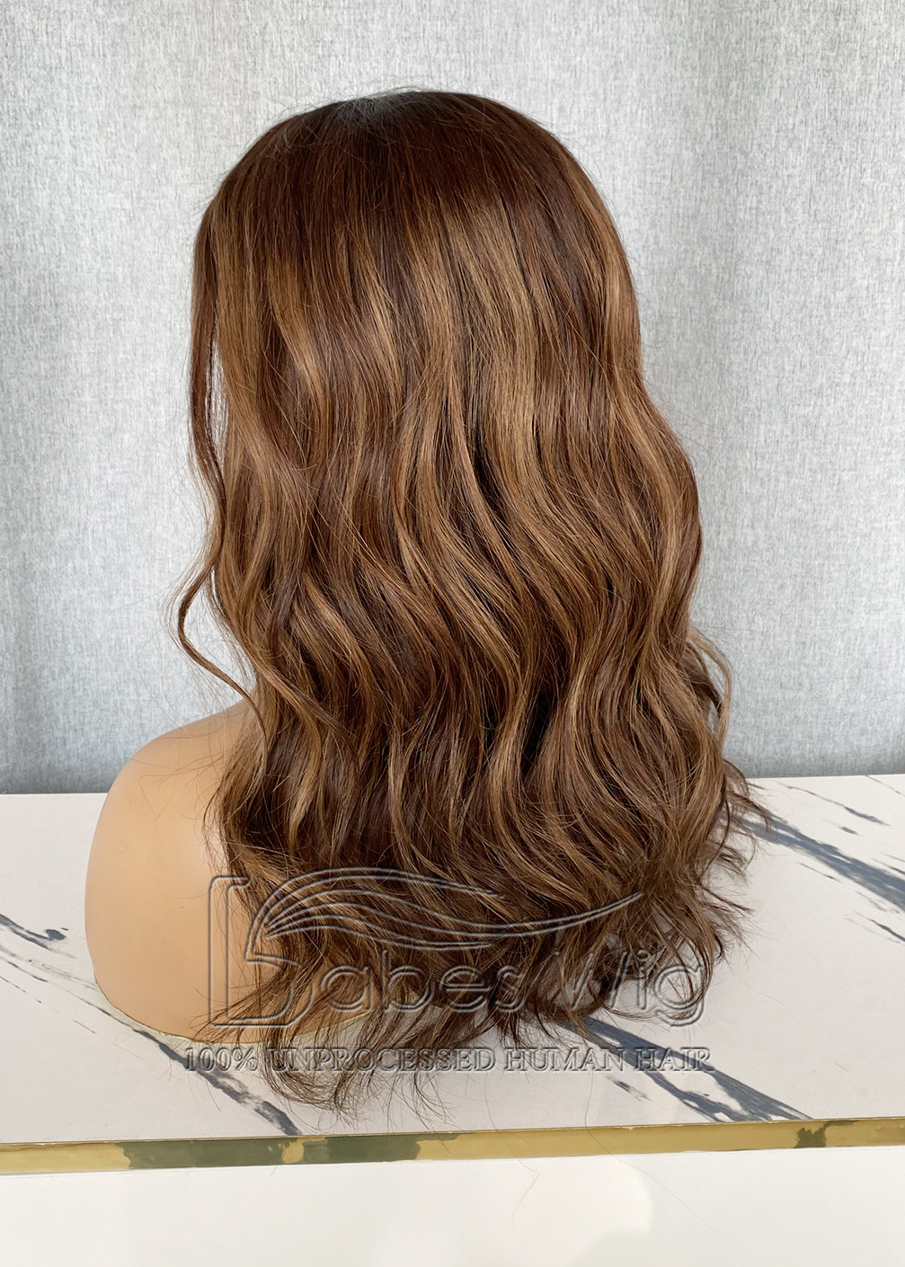 Balayage Human Hair Full Lace Wig Wavy Hair Wigs 
