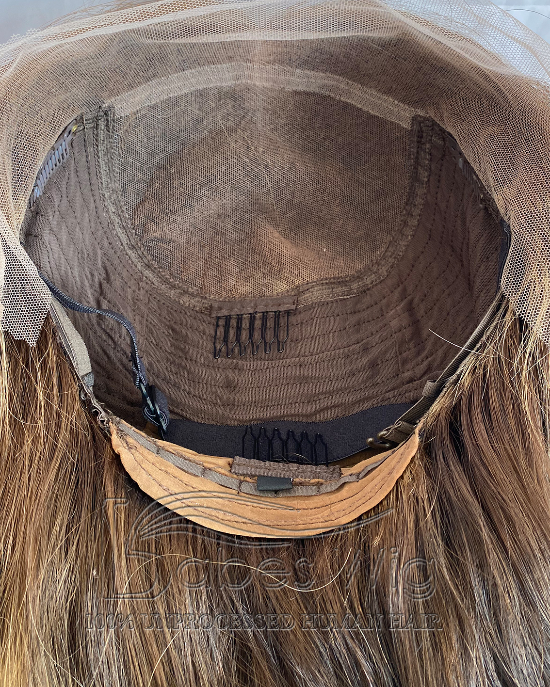 Ombre Brown Human Hair Wig | 100% Human Hair Lace Front Wig | Dark Root to Light Brown Ombre Wig