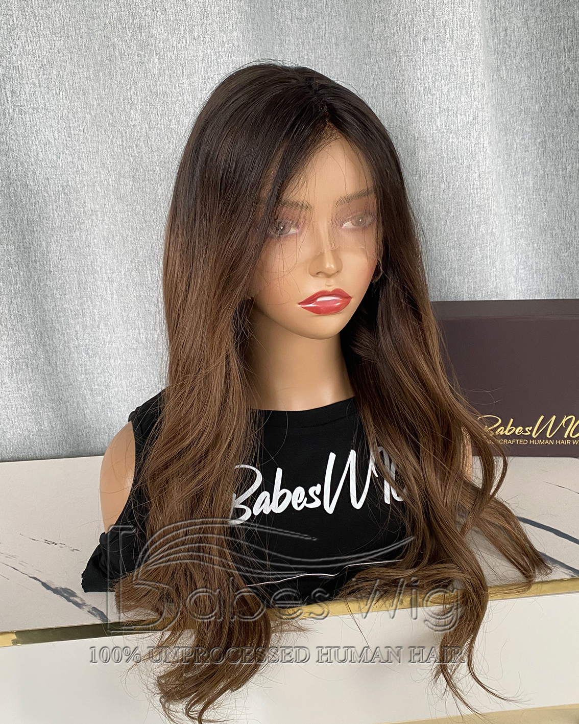 Ombre Brown Human Hair 13*6 Lace Front wigs / 11*4 Silk Top Lace Front Wig