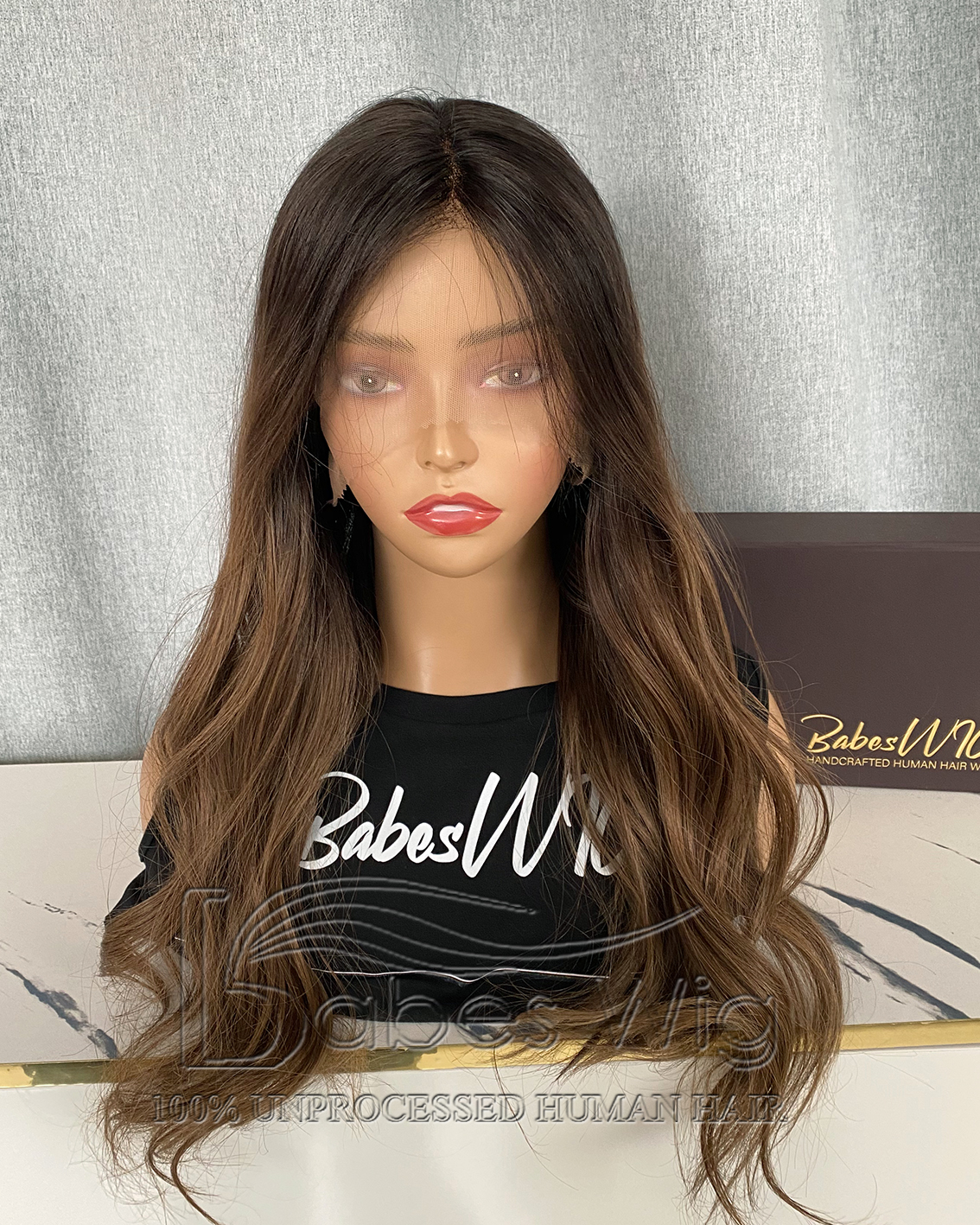 Ombre Brown Human Hair 13*6 Lace Front wigs / 11*4 Silk Top Lace Front Wig